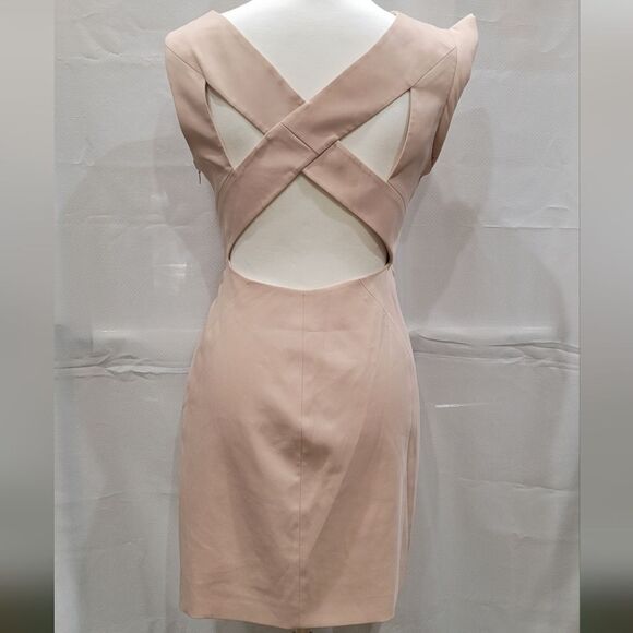 Asymmetrical nude dress Sz 8 - Picture 2 of 6